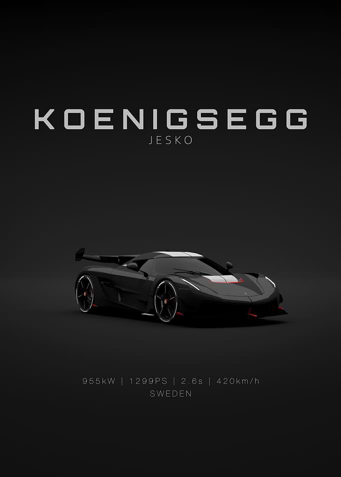 Koenigsegg Jesko Black - Front - Specs