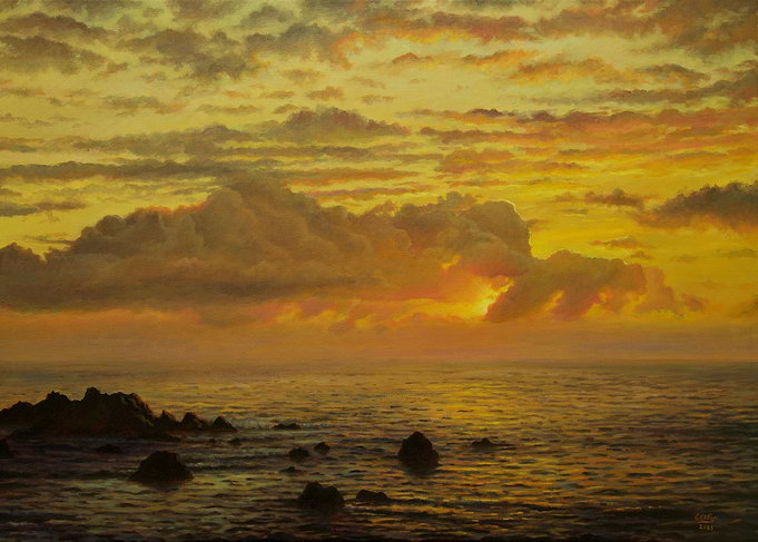 Golden Sunrise Seascape