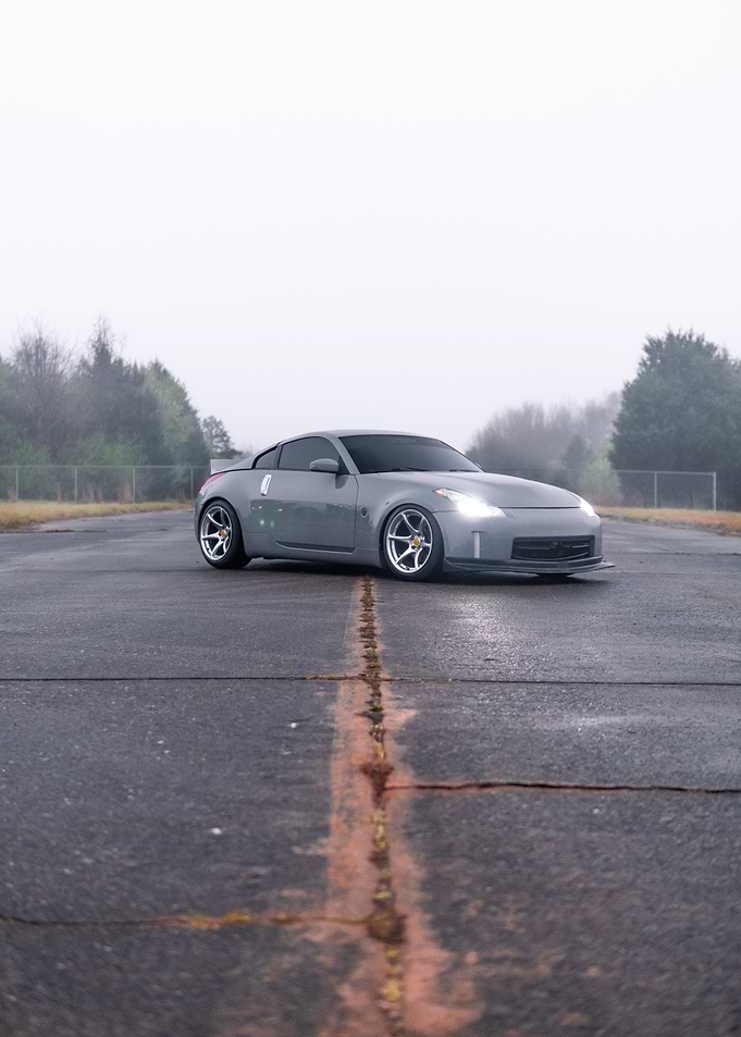 Nissan 350Z on a Foggy Day