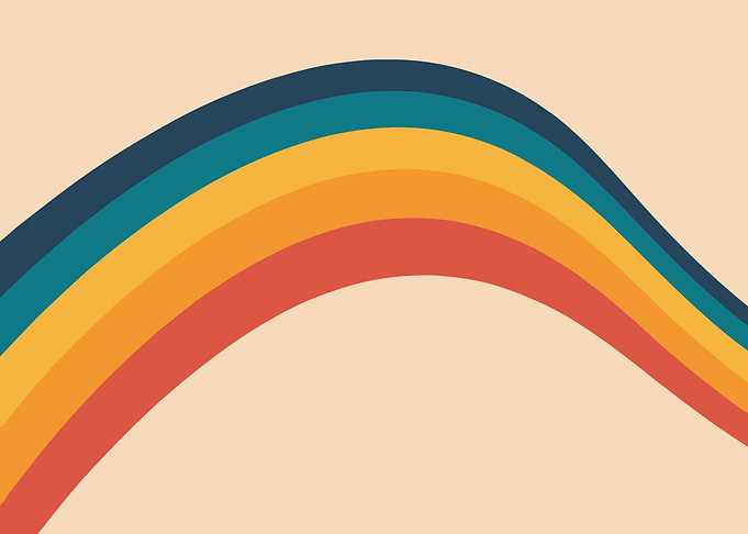 1970s warp rainbow