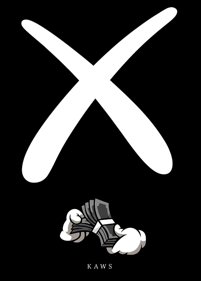 Kaws X Money Print