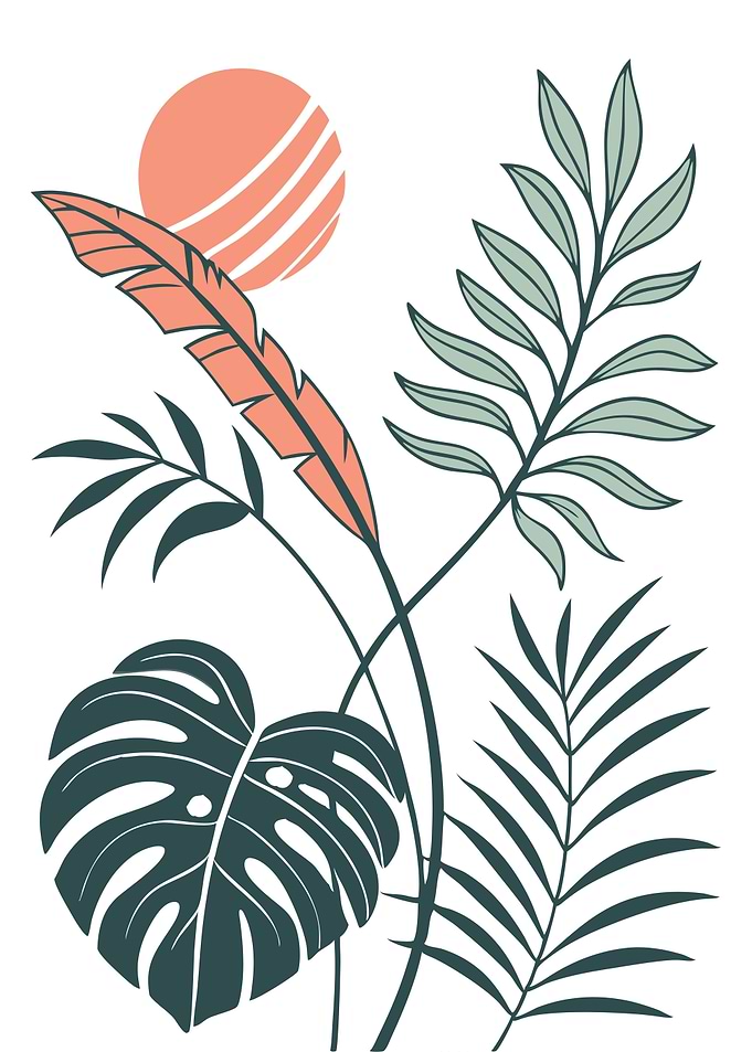 Tropical Leaf Art