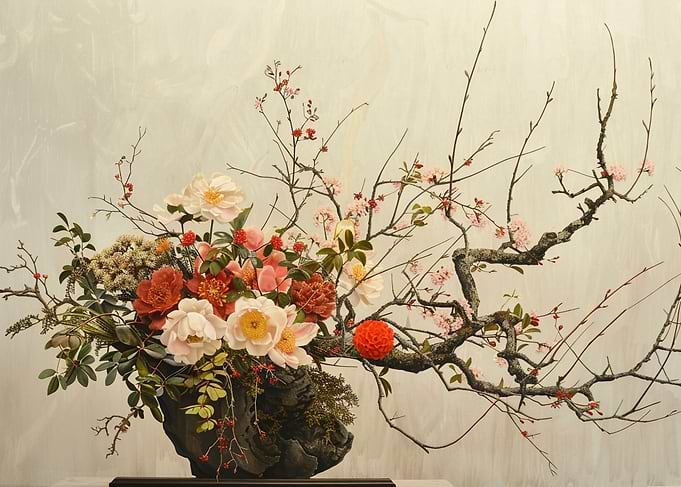 Floral Arrangement with Branch