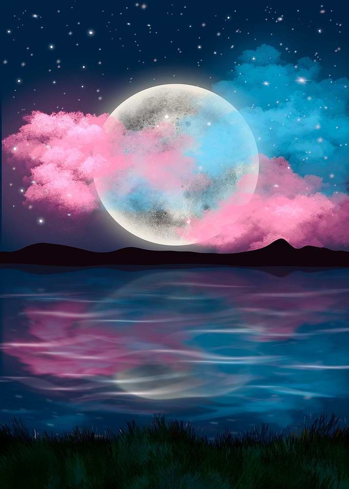 Full Moon Night Sky