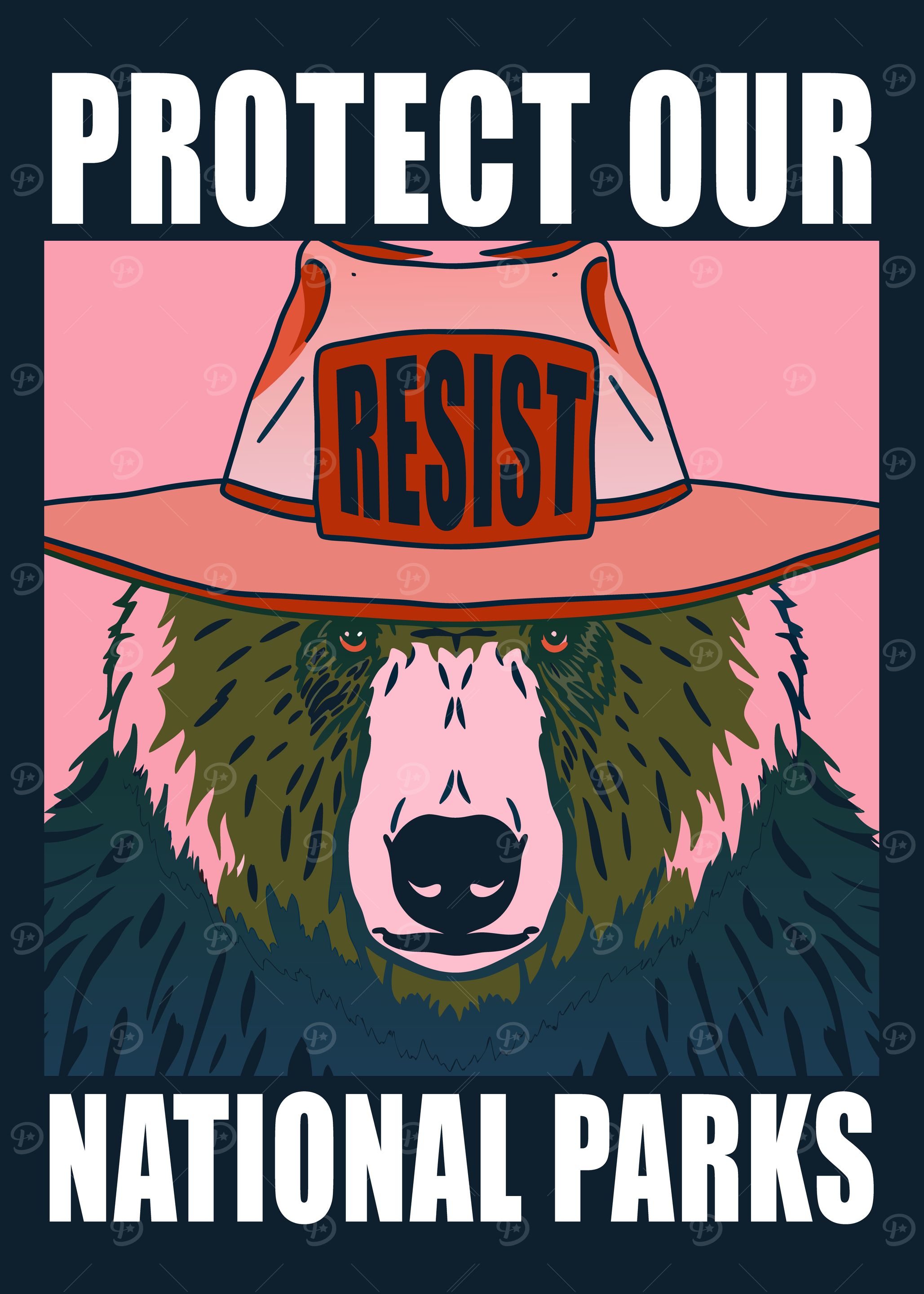 Protect Our National Parks Bear Poster