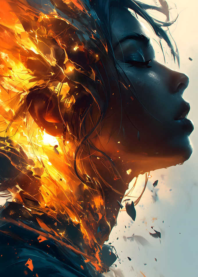 Woman in Flames
