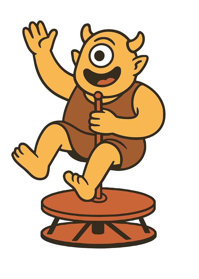 One-Eyed Monster on a Spinner