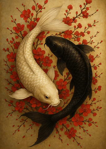 Yin Yang Koi Fish