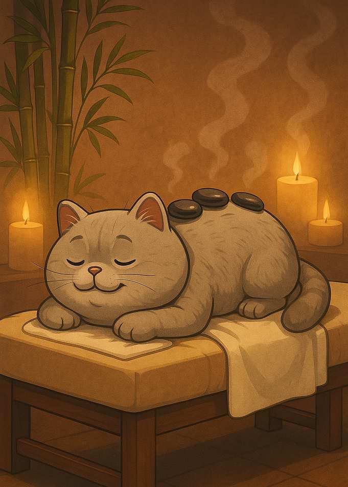 Hot Stone Purrfection