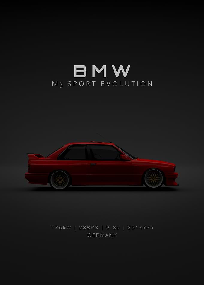 BMW M3 E30 Evo 3 Red - Specs