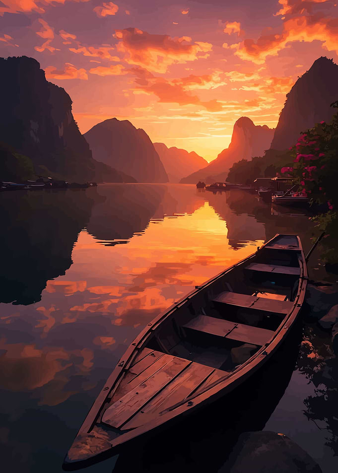 Sunset River Scene