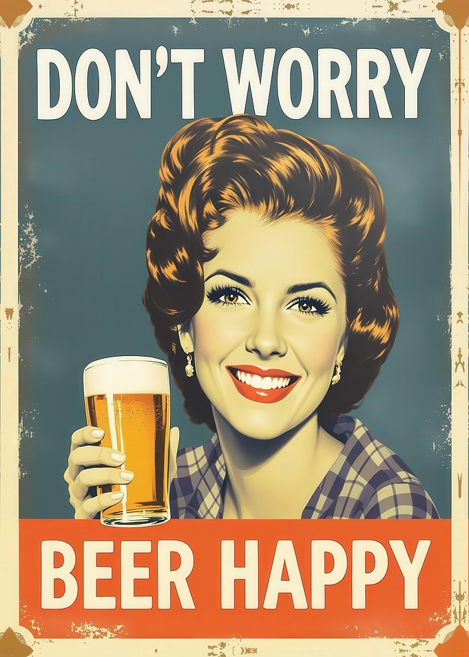Don't Worry, Beer Happy Poster