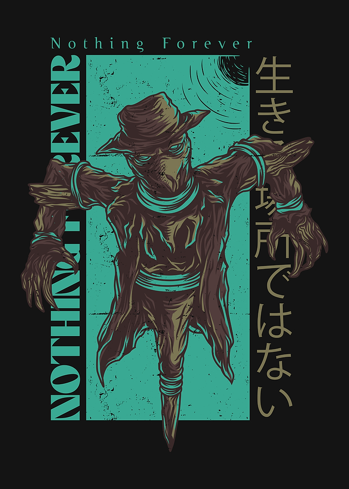 Scarecrow with Japanese Text