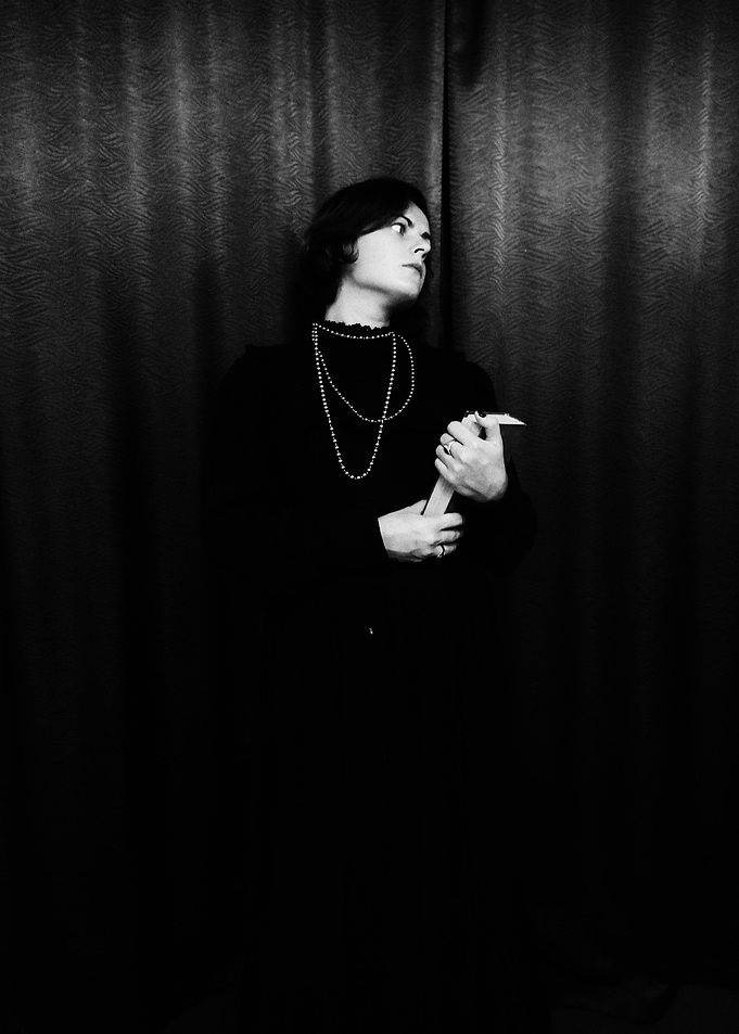 Woman in Black Dress