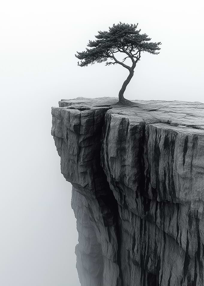 Lone Tree on Cliff