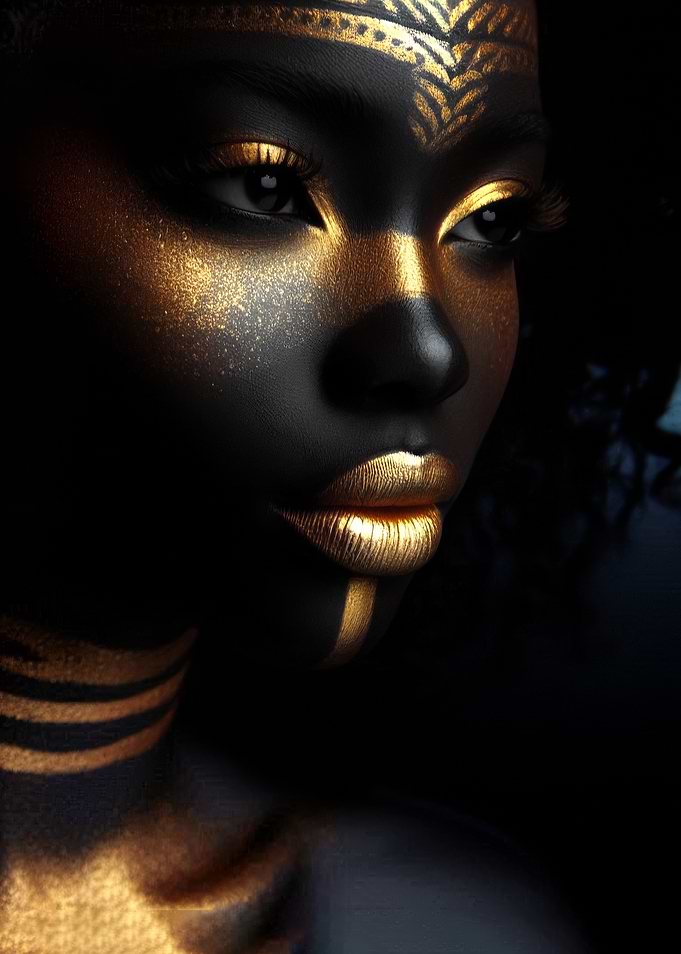 Golden Face Paint Kepekera