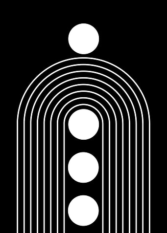 Abstract Arch with Circles