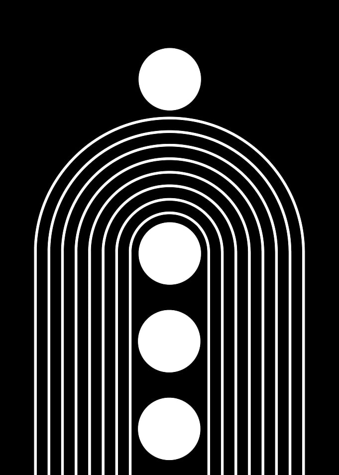 Abstract Arch with Circles