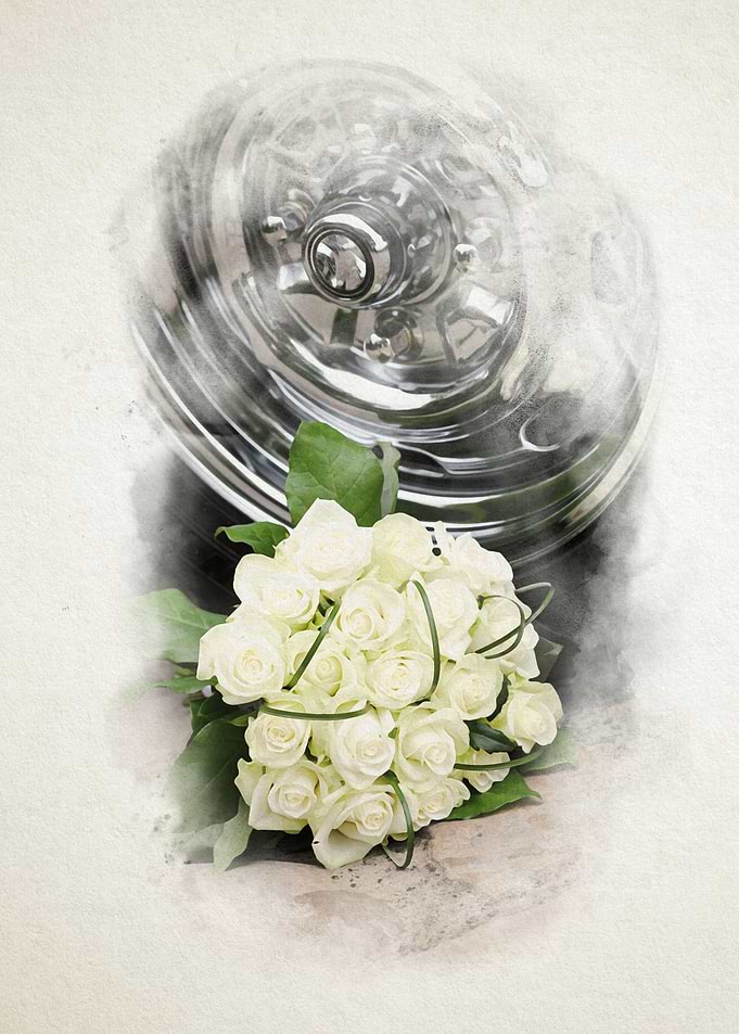 Wedding Bouquet and Wheel