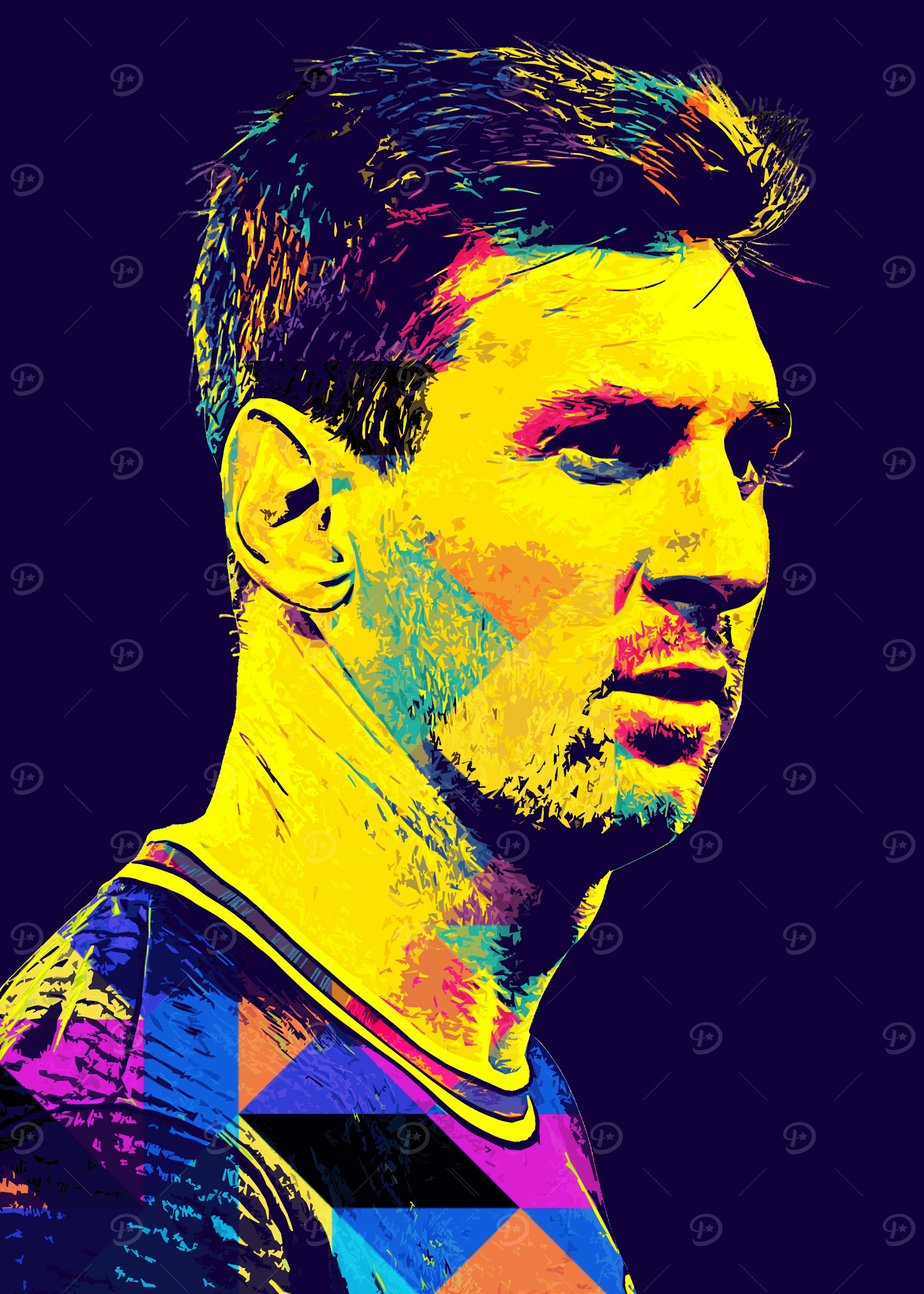 Lionel Messi Pop Art Portrait