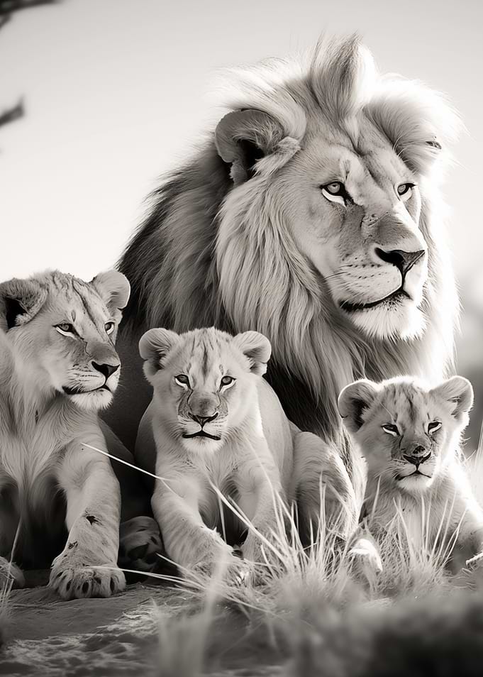 Lion Family Portrait