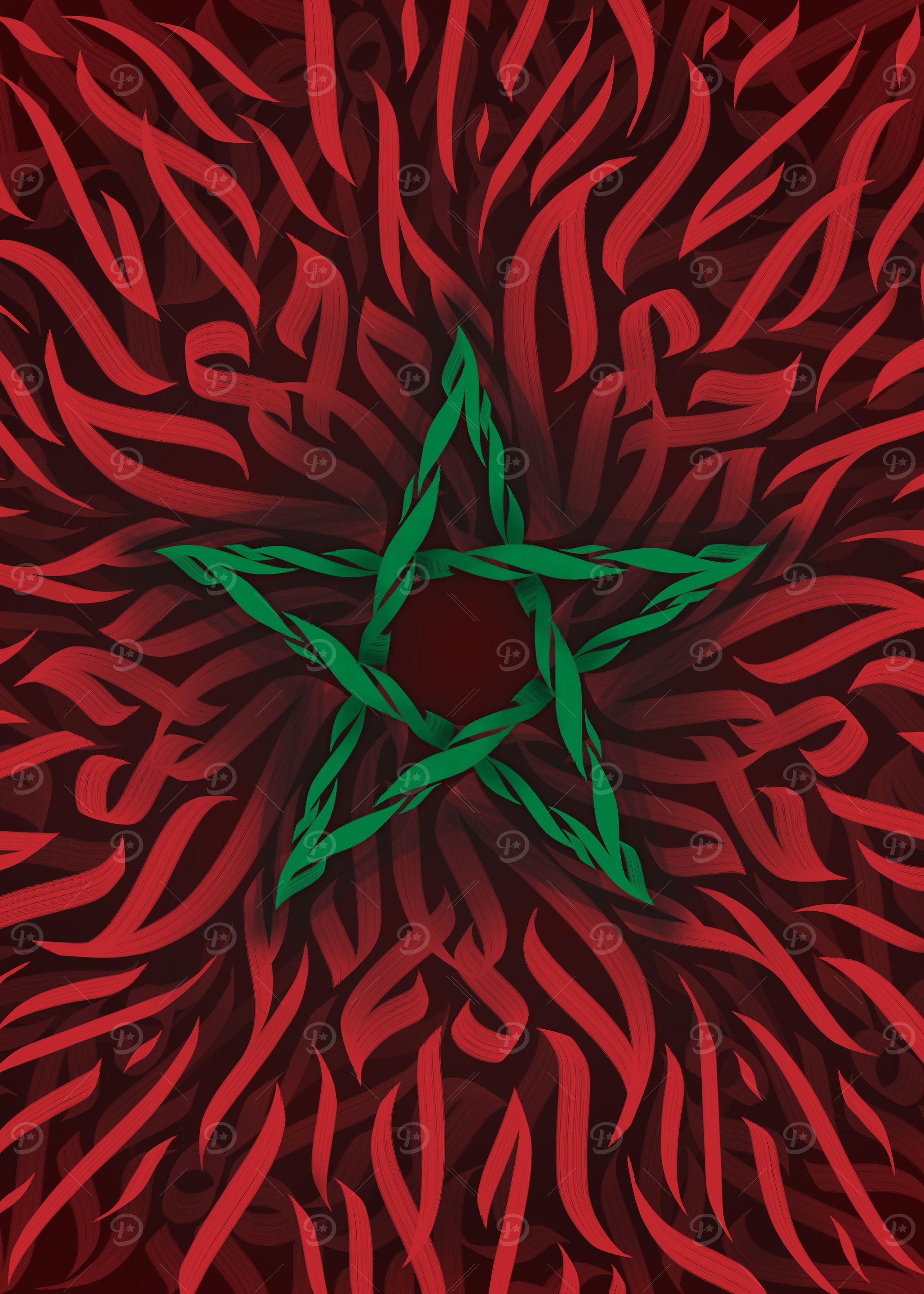 Moroccan Flag Art