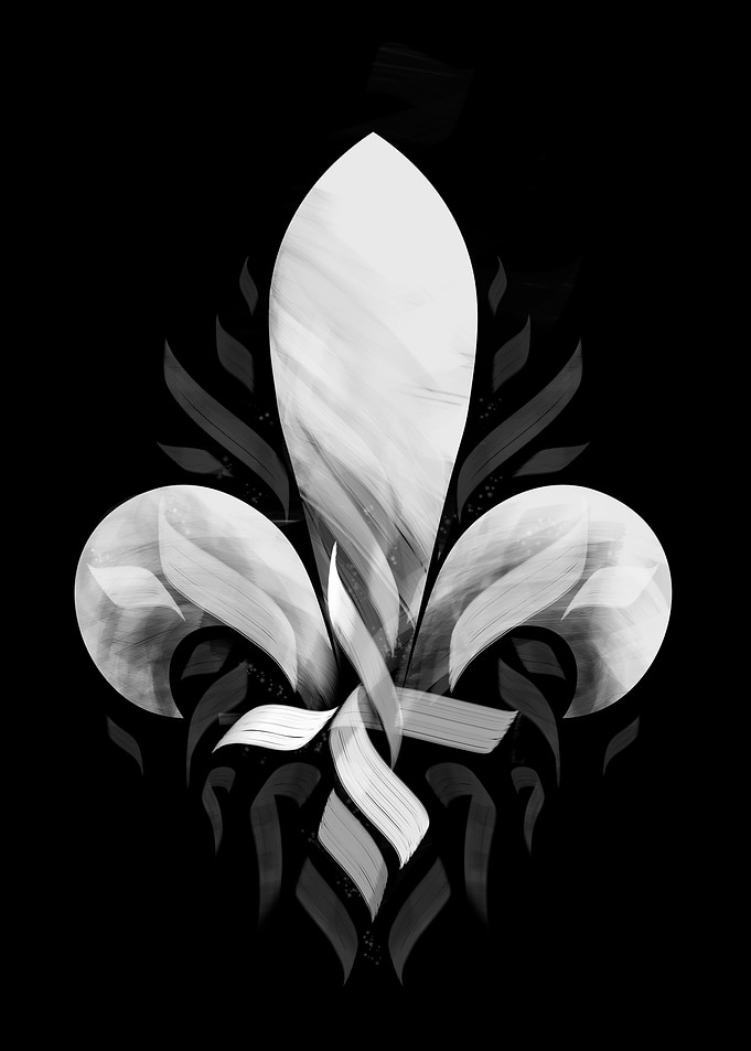 Fleur-de-lis Abstract Art