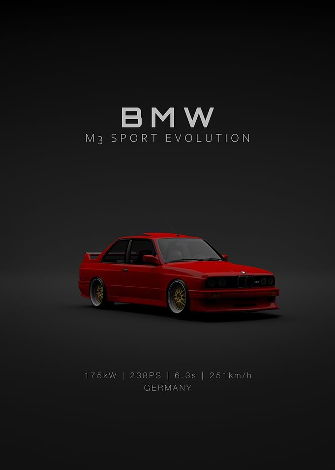 BMW M3 E30 Evo 3 Red Front - Specs