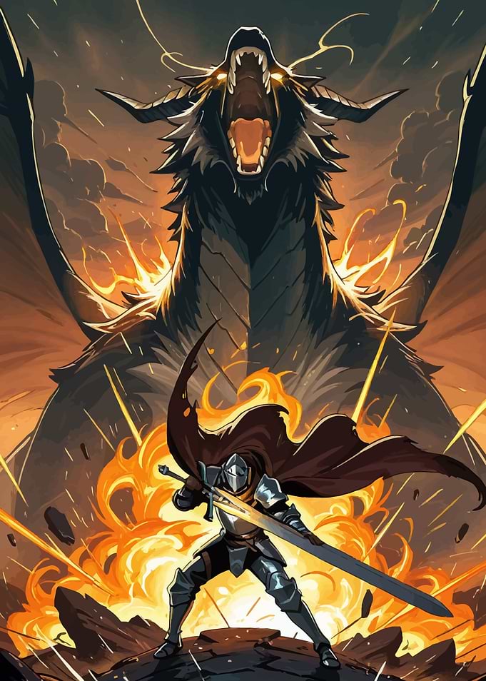 Knight vs Dragon