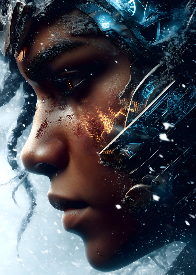 Cyberpunk Woman Portrait