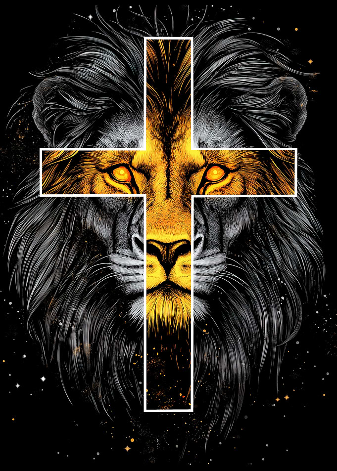 Jesus is King - Lion and Cross