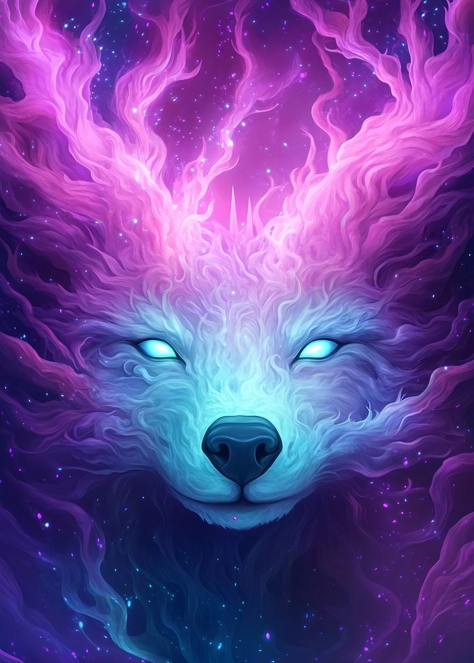 Mystical Fox in Flames