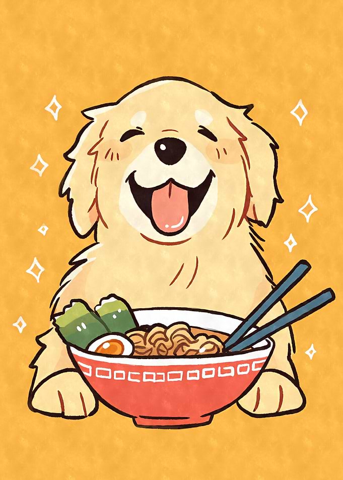 Golden Retriever Ramen