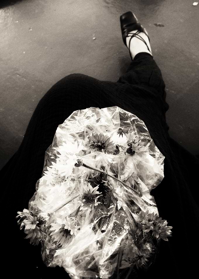 Flowers in Plastic Bag