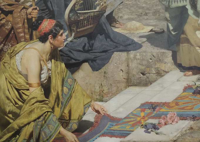 Woman Arranging Rug