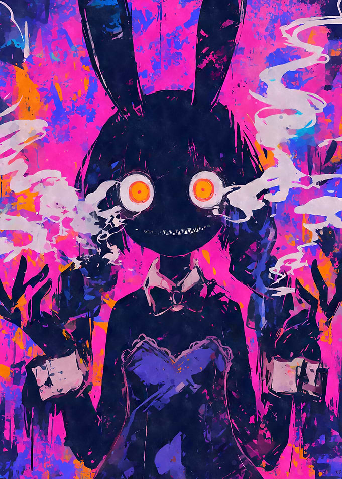 Dark Bunny Girl Art