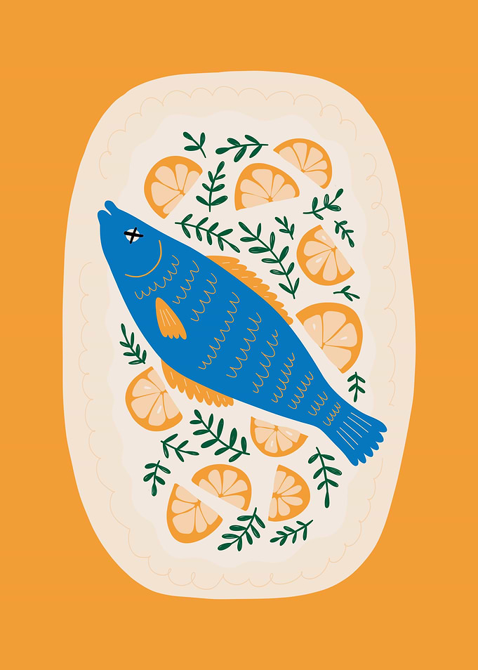 Blue Fish with Lemon