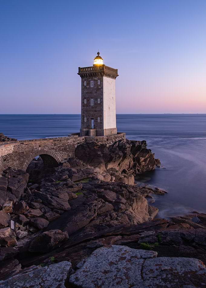 Lighthouse on Rocky Coast