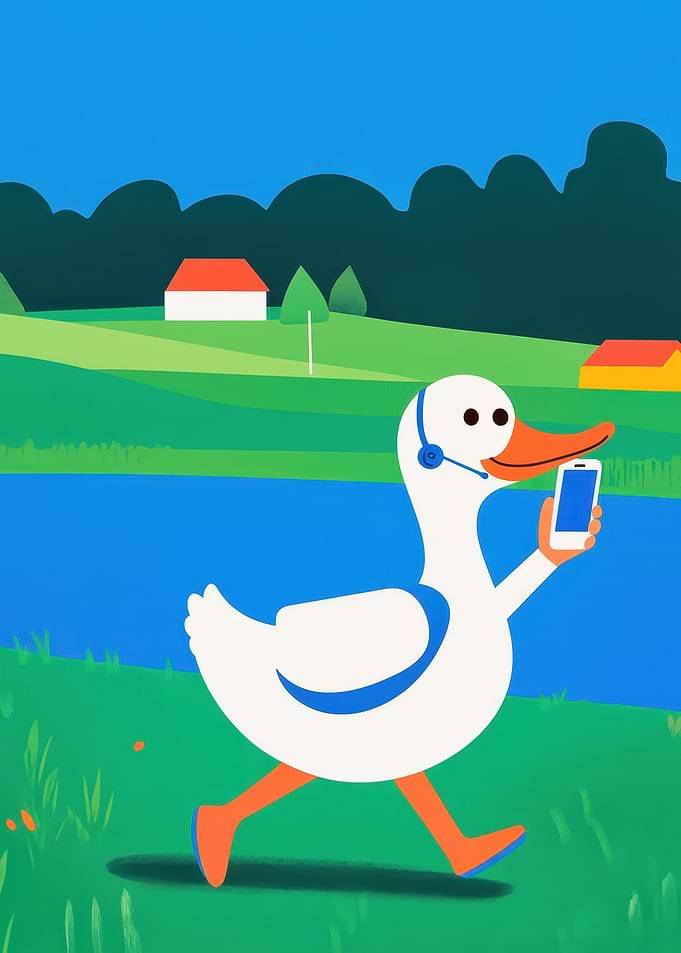 Duck with Phone