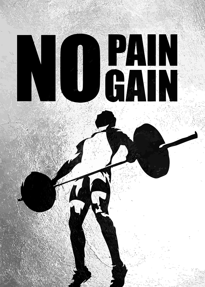 No Pain No Gain Fitness Poster