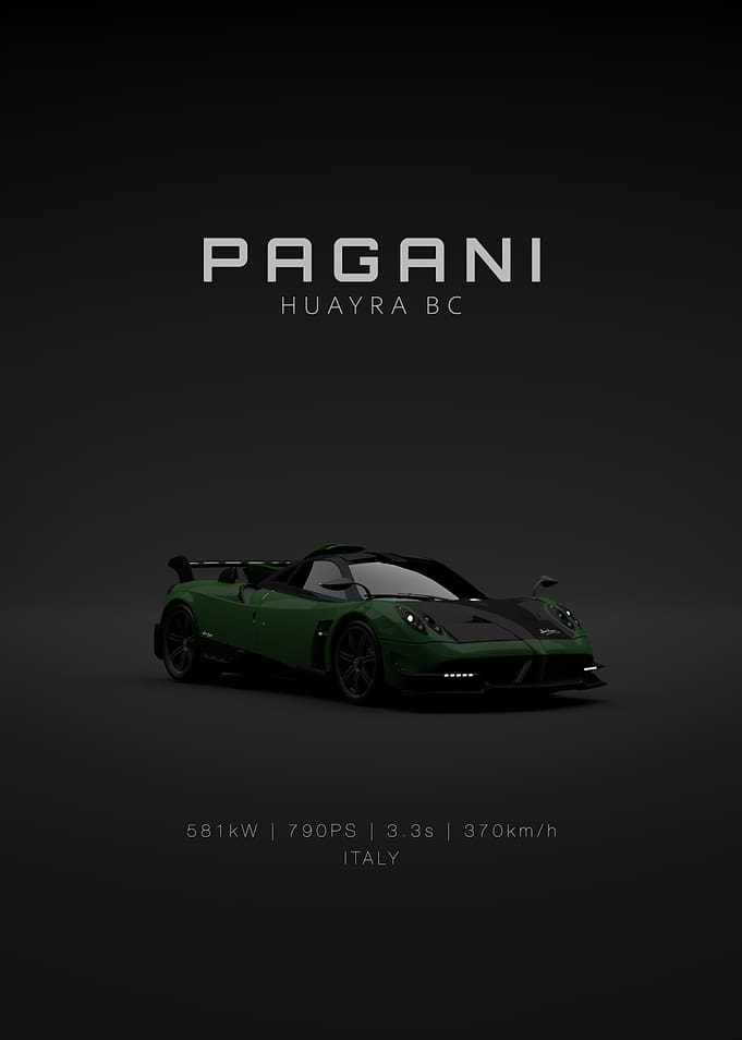 Pagani Huayra BC - Green Front Specs
