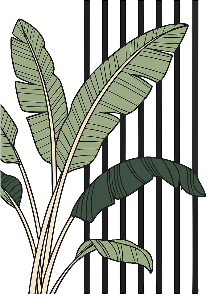 Palm Leaf Landscape Botanical Flower