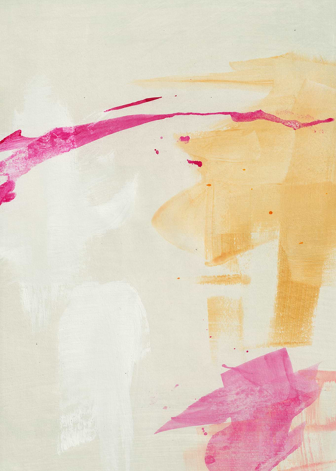 Abstract Pink and Yellow Painting