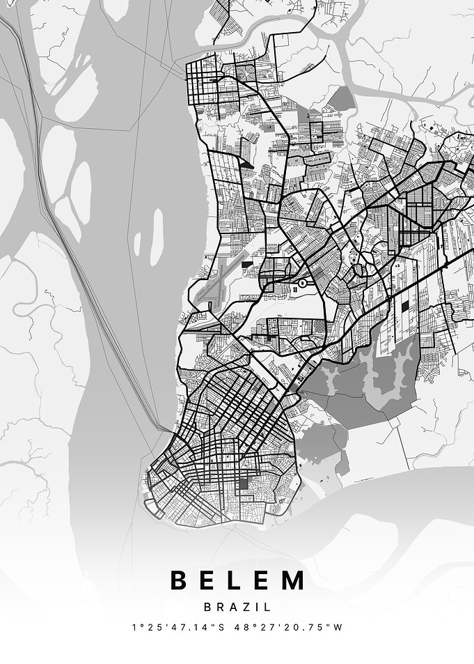 Belem Brazil City Map