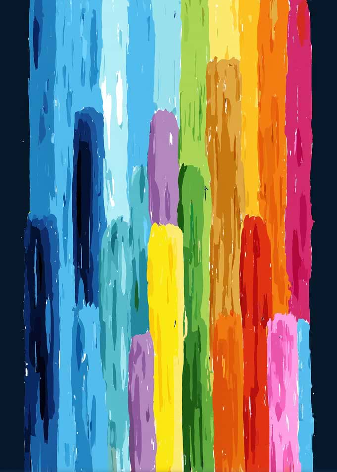 Abstract Rainbow Stripes