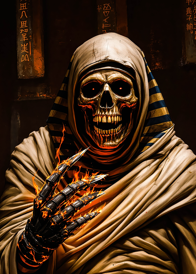 Fiery Skeleton Pharaoh