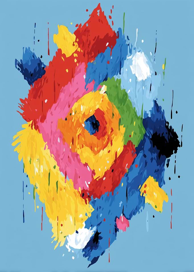 Abstract Colorful Splashes