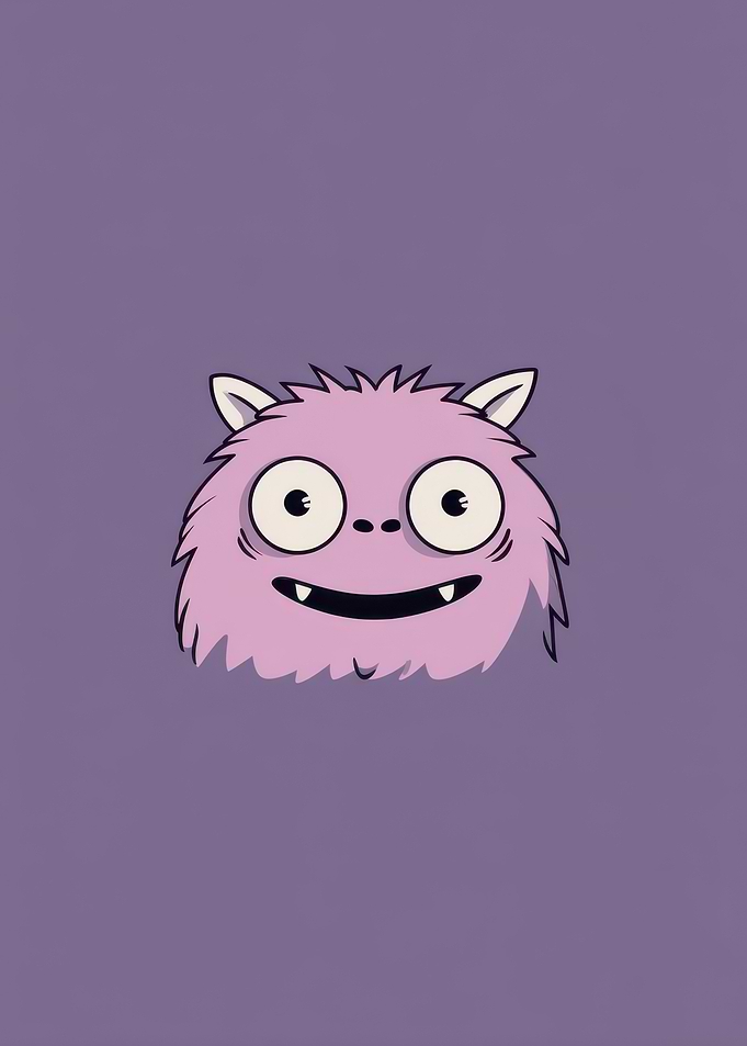 Smiling Fuzzy Monster