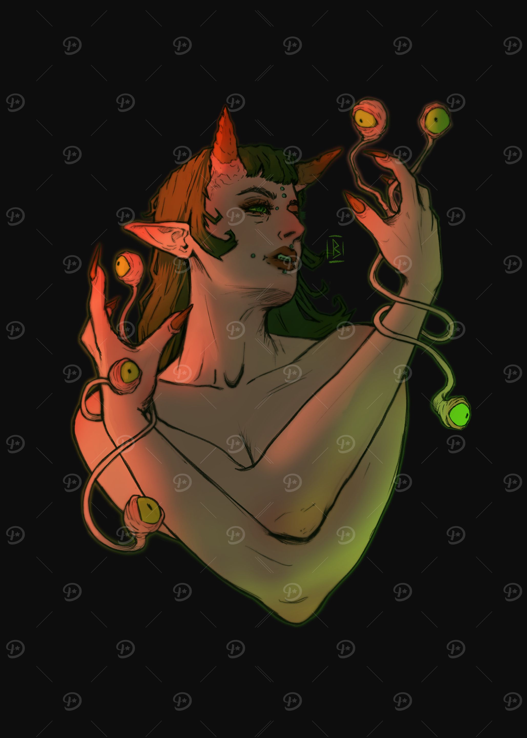 Demon Woman with Eyes