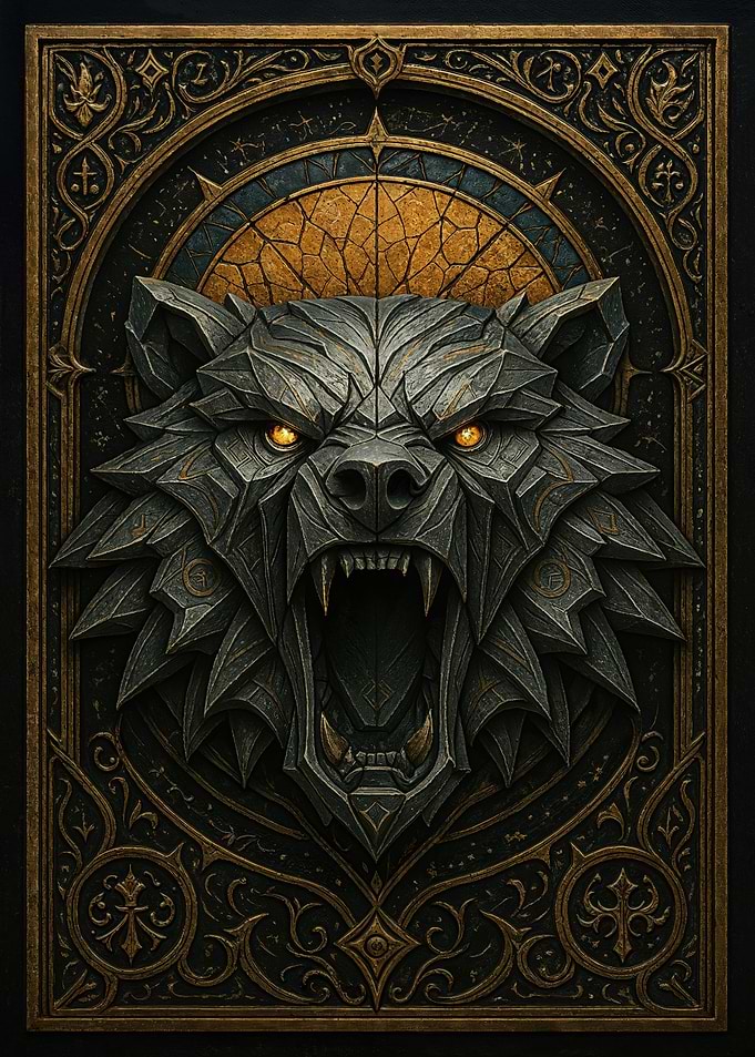 Roaring Bear – Gothic Guardian Beast Poster